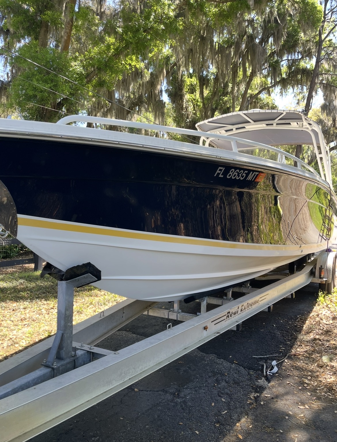 Restored boat hull